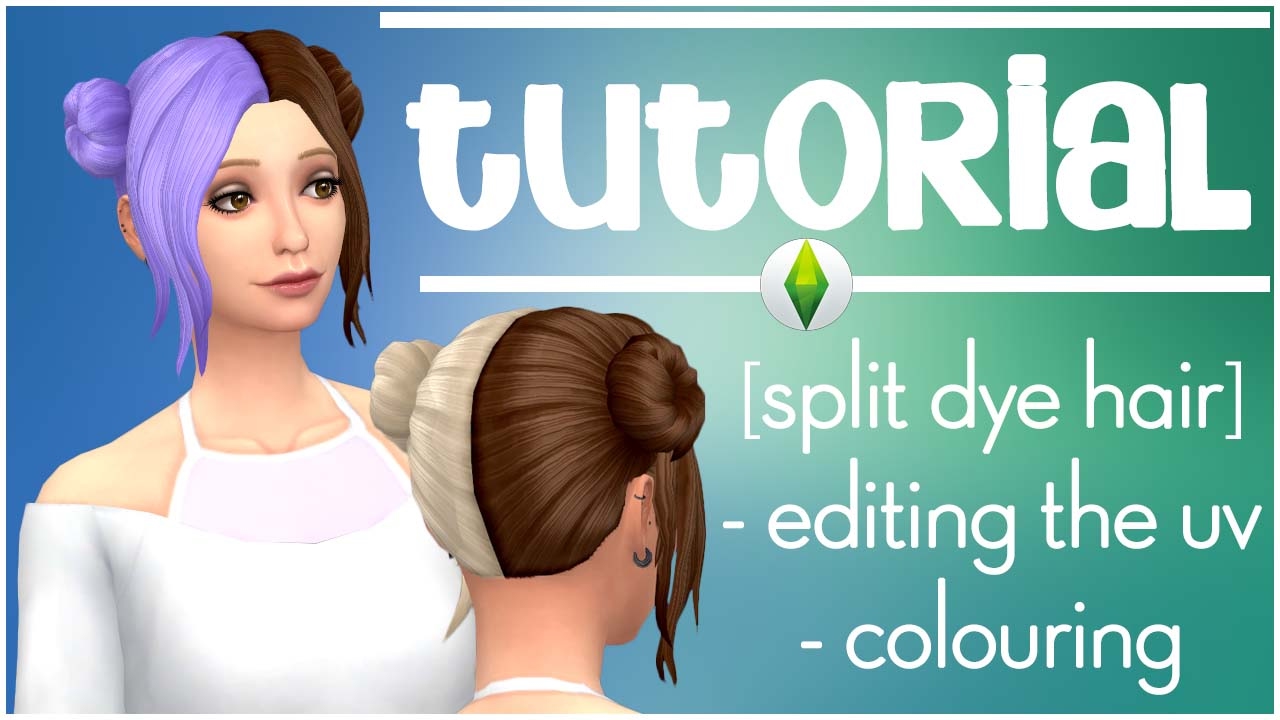 Sims 4 Custom Content Tutorial Split Dye Hair Youtube