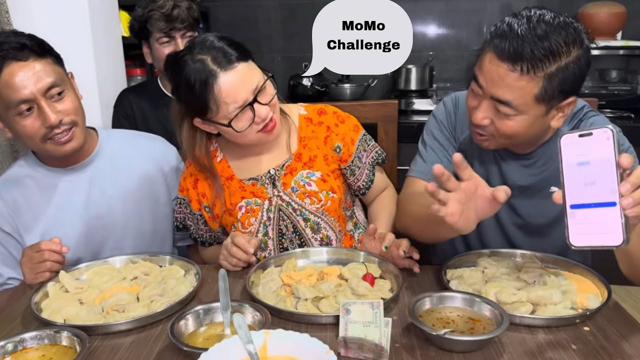 आजको momo challenge Joi vs Kaila vs Kaili. कस्को जीत भयो? बहिनी मनसरी नन्दले मिठो pork Momo बनायो