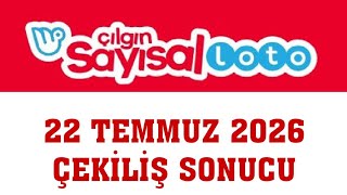 Çılgın Sayısal Loto Çekiliş Sonuçları 22 Temmuz 2026
