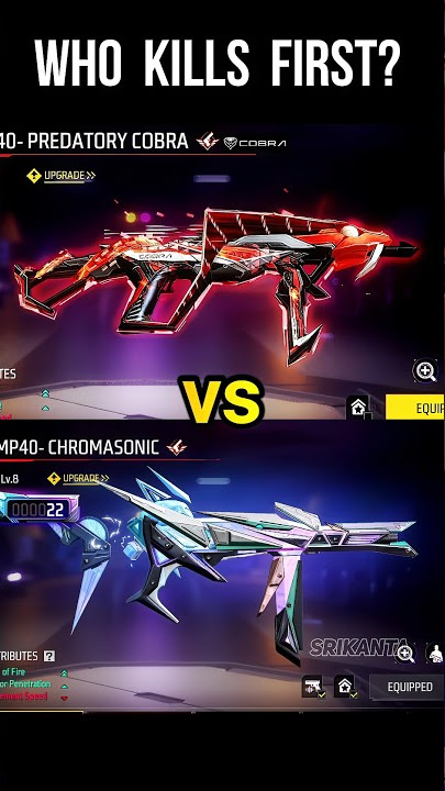 Cobra VS Chromasonic Evo Mp40 🔥 Who Kills First? #freefire #srikantaff