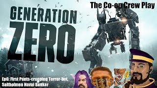 First Pants-crapping Terror-bot, Saltholmen Naval Bunker | The Co-op Crew Play: Generation Zero Ep6