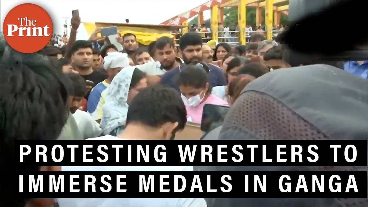 Protesting wrestlers in Haridwar to immerse medals in Ganga YouTube