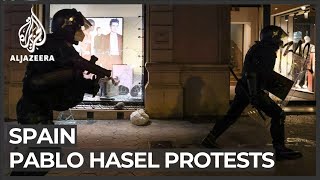 Peaceful Barcelona rally for jailed rapper devolves into clashes