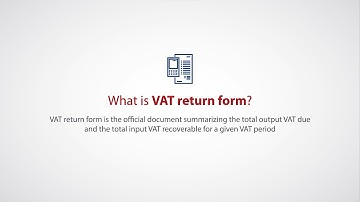 What is VAT return form?