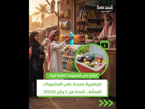 ابتداء من 1 يناير 2026 بتلاحظون ارتفاع بأسعار المشروبات المحل اة في السعودية بسبب ضريبة جديدة