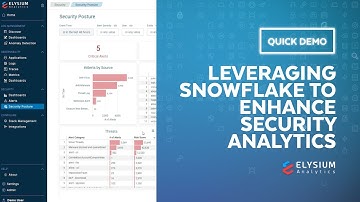 Quick Demo | How Elysium Enhances Security Analytics By Leveraging Snowflake Features