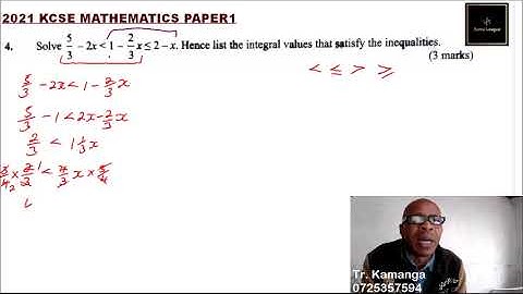 2021 KCSE MATHEMATICS PAPER 1 QUESTION 4
