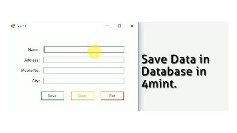 How to Save Data in Database using Windows Application C#