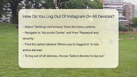 How Do You Log Out Of Instagram On All Devices? - Everyday-Networking