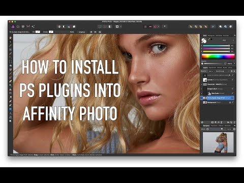 Comment installer des plugins PS sur Affinity photo