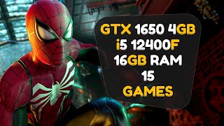 GTX 1650   i5 12400F & 16GB Ram : 15 Games Tested
