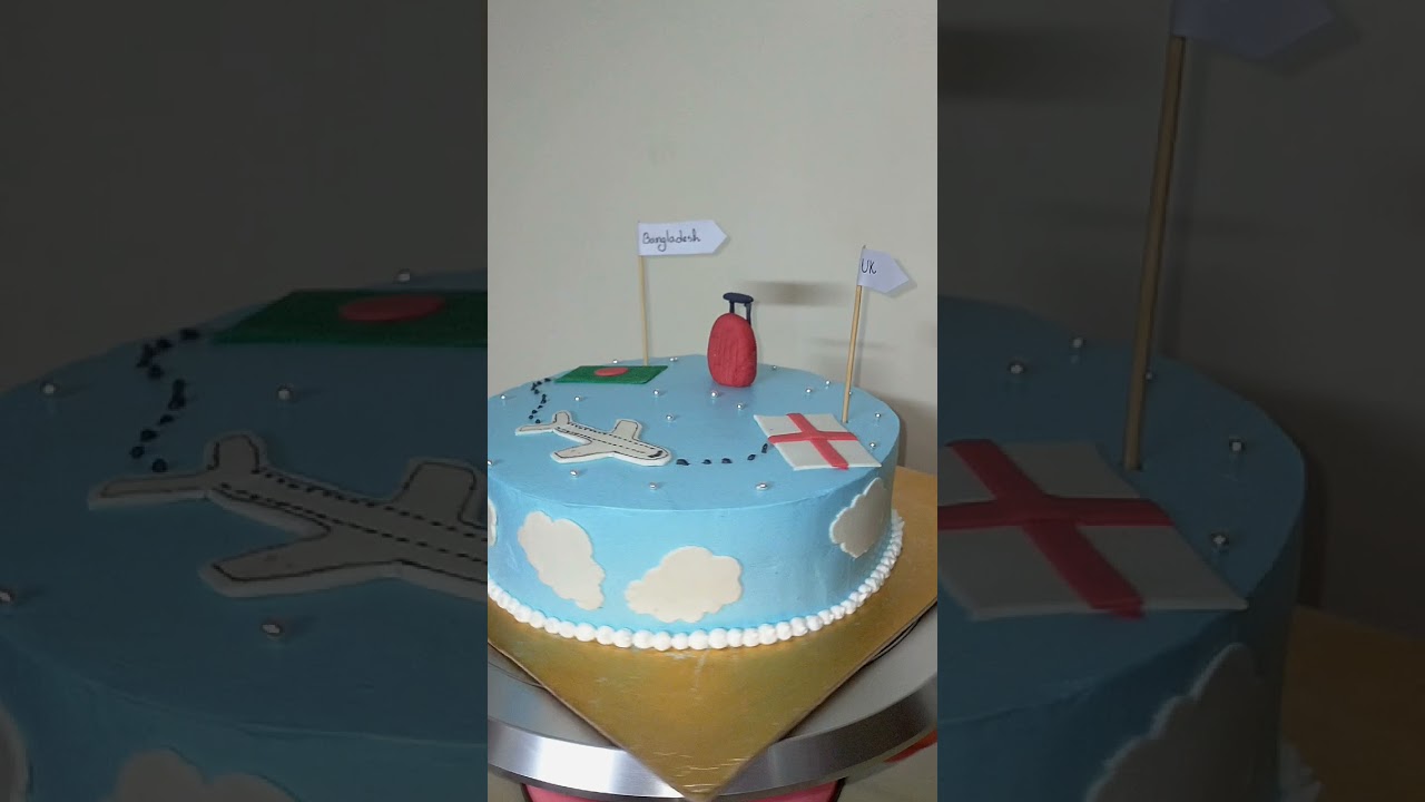 travel theme cake