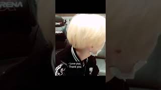 v asking suga to tell him Saranghae🤩💜 #taegi #v #yoongi #suga