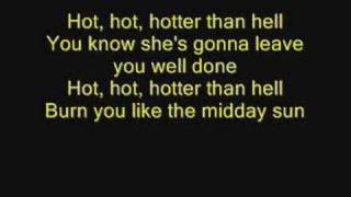 KISS - Hotter than hell (lyrics) chords