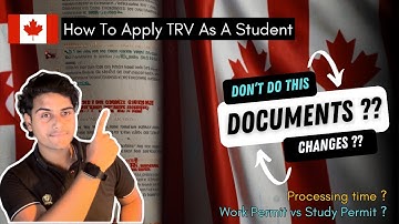 How to Apply for a Temporary Resident Visa (TRV) in Canada as a Student 🍁 2024 | Processing time?