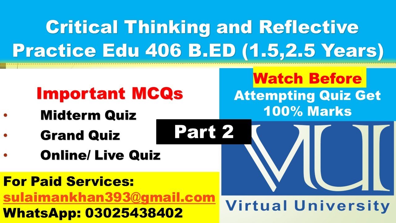 critical thinking and reflective practice mcqs