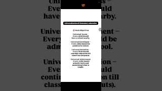 Universalisation of Elementary education