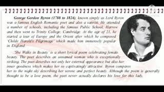 12 English 2.7 She Walks In Beauty By George Byron.
