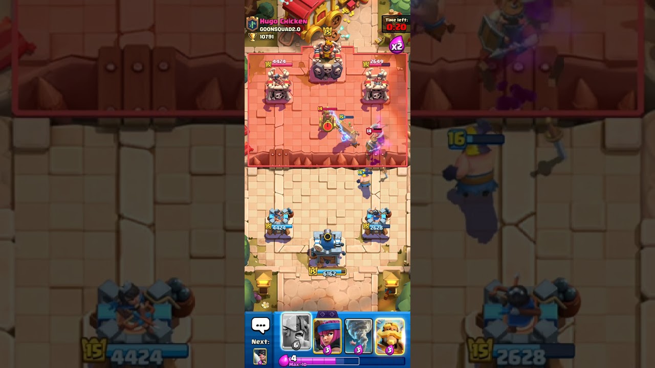 Hampir aja tower hancur - clash royale 