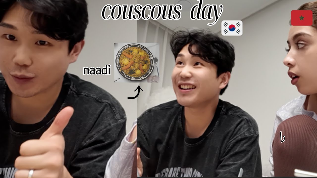 طيبت كسكسو لاول مرة فكوريا🇰🇷| راجلي اذن ليا حيت معدناش المسجد😂