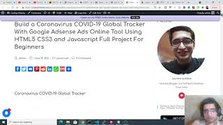 Google Adsense COVID-19 Tracker Tool Developed in Javascript to Earn Money Through Display Ads