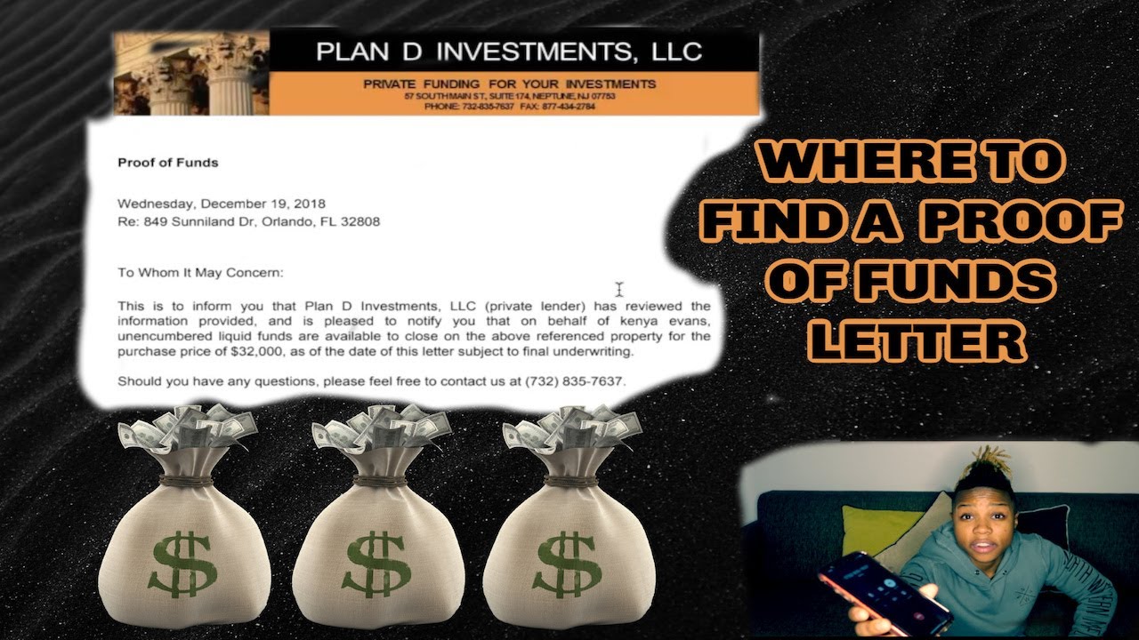 PROOF OF FUNDS LETTER (POF)