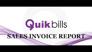 Sales Invoice Report