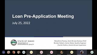 FY2023 SRF Loan and ARPA Application Training screenshot 2