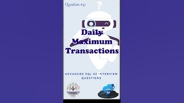 Daily Maximum Transactions #sqlfordataengineer #faangpreparation #interviewquestions #deinterview