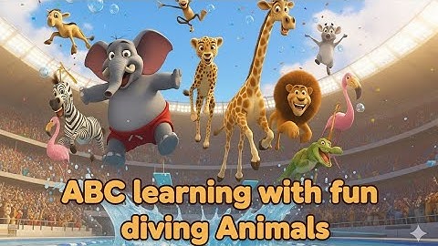 ABC Song with safari Animals | Animal Pool Party | Kids Learning ABC Alphabet Song