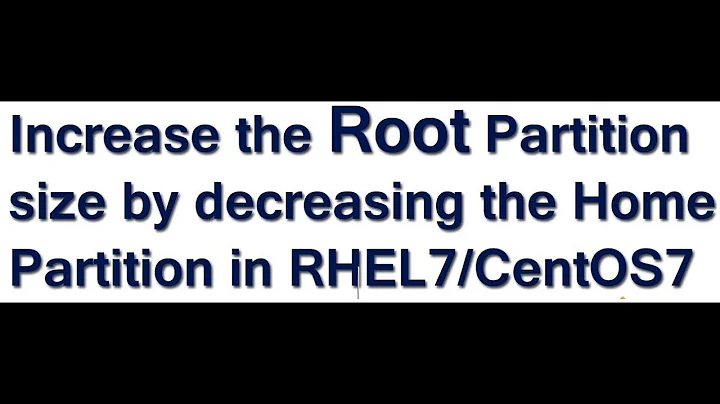 Linux Tutorial | How to  increase the root partition size by decreasing home partition  in linux