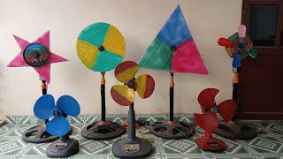 Fan modification battle | star-shaped blades, triangle blades, round blades, original blades