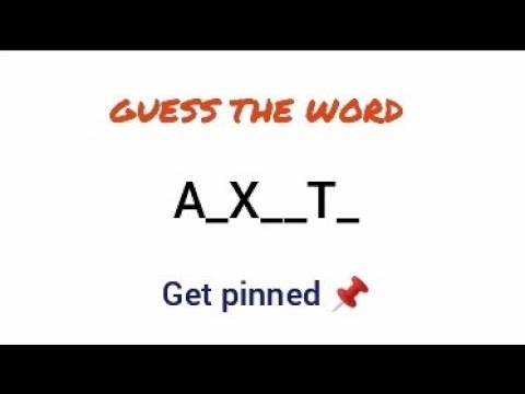 Guess the word and get pinned #16 - YouTube