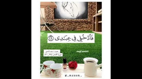 قرآن سورة الفجر بصوت الشاعر منيف الخمشي . يَا أَيَّتُهَا النَّفْسُ الْمُطْمَئِنَّةُ