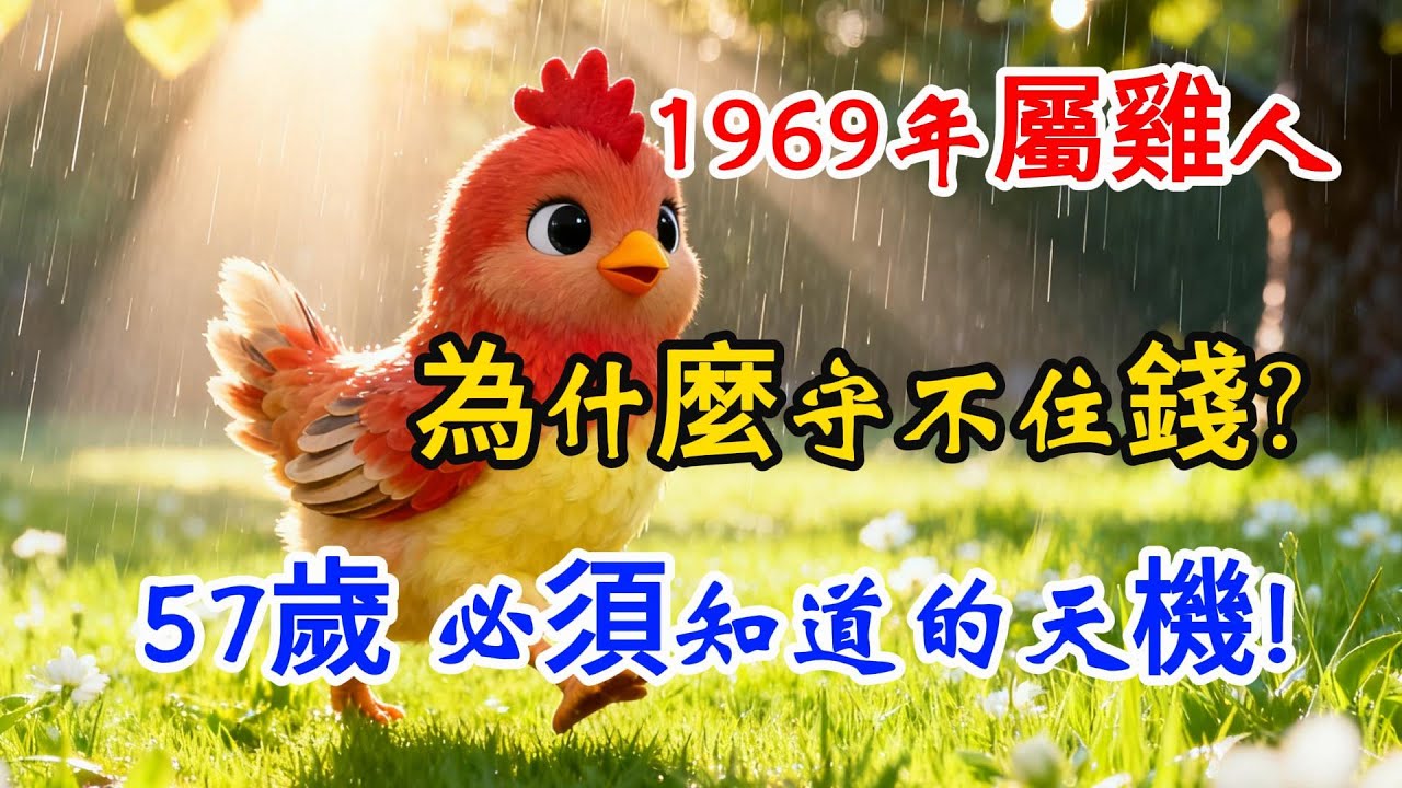 1969年屬雞人，2026年57歲後的「終極真相」曝光：為什麼你前半生拼命卻守不住錢？揭秘你「苦盡甘來」的天機！讓你後半生享清福！