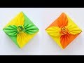 WOW! Beautiful Paper GIFT BOX WITH LEAVES AND ROSE | Origami Idea for birthday | Tutorial DIY