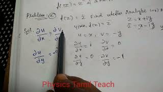 Example Problem For Not Analytic Funtion