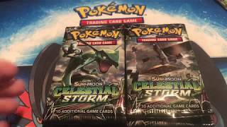 GOLD SECRET RARE!! Pokemon Celestial Storm 10X Booster Pack Opening!
