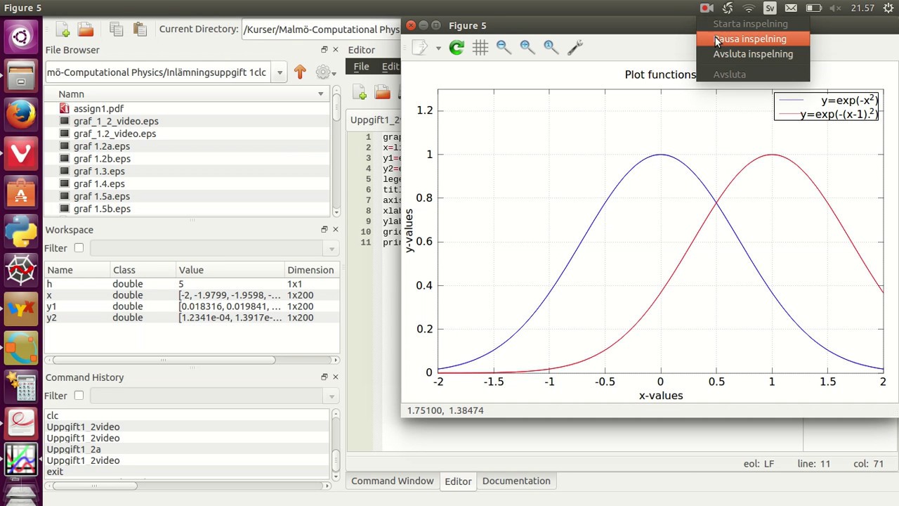 gnu octave pce function