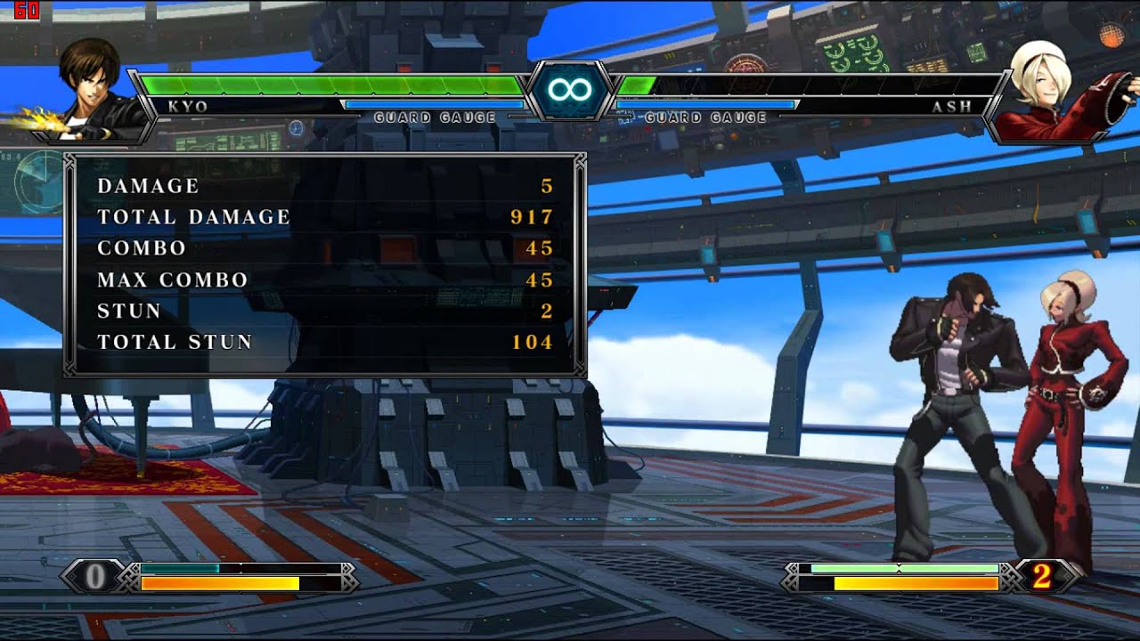 KOF XIII Kyo Stun Combos 100% DMG - 65% Drive Gauge - 3/4/5 Power Gauges