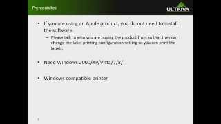 Ultriva Label Printing Software Install