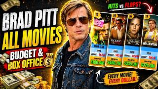 Brad Pitt All Movies Budget & Box Office 💸💰💸