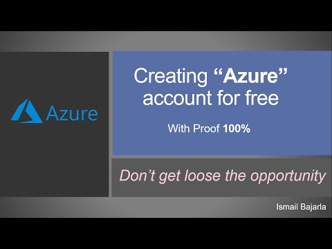 Creating an account in Azure for Student