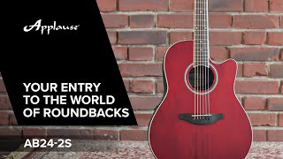 Features (ENG): Applause AB24-2S Mid Cutaway Nylon Cedar Ruby Red Satin