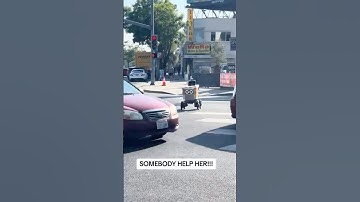 Even robots get stuck in traffic 🤖💥 #OverheardLA #deliveryrobot #comedy #traffic