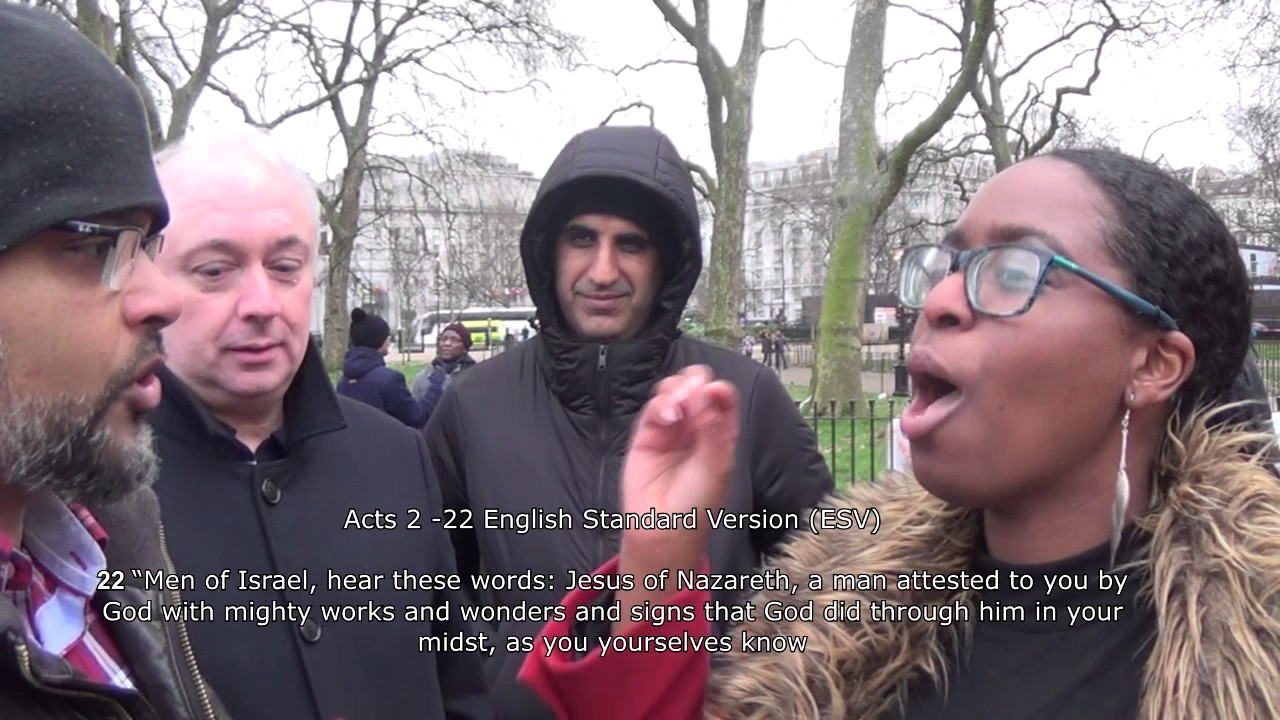 Christian woman walks away when confronted with truth.