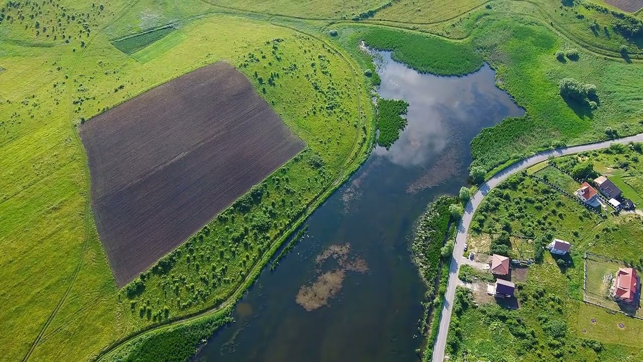 Filmare cu drona 4K Lacul Chinteni comuna Chinteni Cluj Napoca