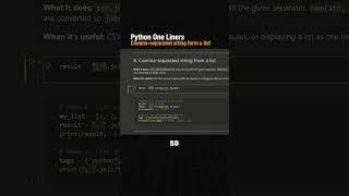 Did you know you can join any Python list into a string in just one line? 🔥