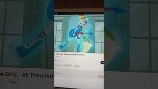 My little pony, Equestria girls, rainbow 🌈 Dash glowing,  transformation,  ￼￼￼￼￼
