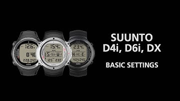 Suunto D-Series - How to change basic settings